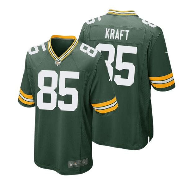 Men's Green Bay Packers #85 Tucker Kraft Green Stitched Game Jersey Men's Green Bay Packers #85 Tucker Kraft Green Stitched Game Jersey